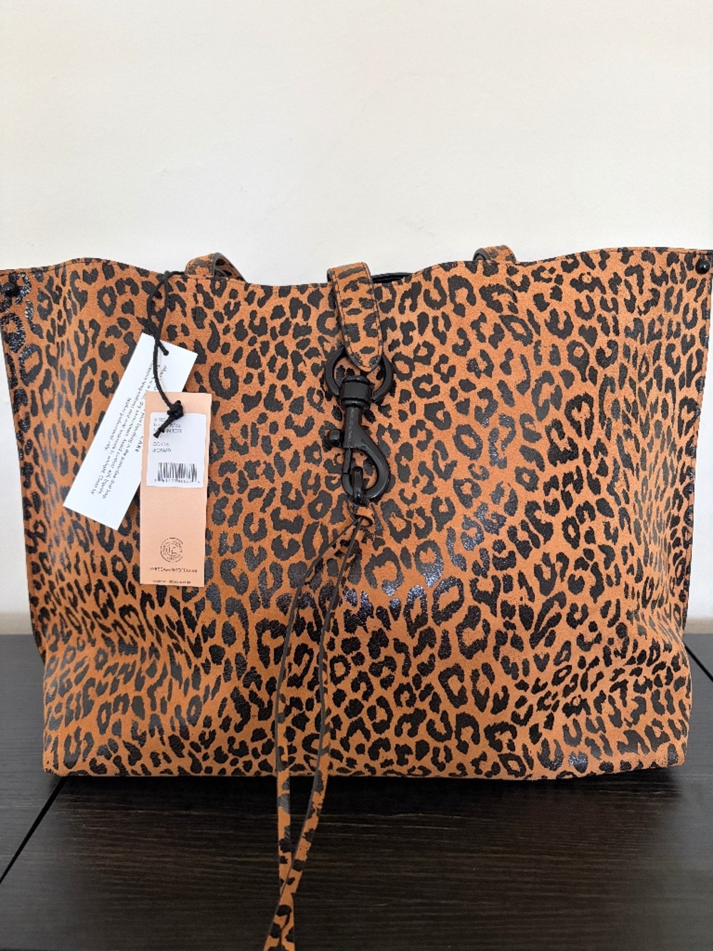 🐆 REBECCA MINKOFF Megan Tote in Embossed Leopard & Black Hardware 🐆